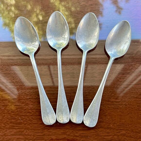 Vintage G.H.B.C Germany Aluminum Tea Spoons set of 4 - Picture 1 of 10